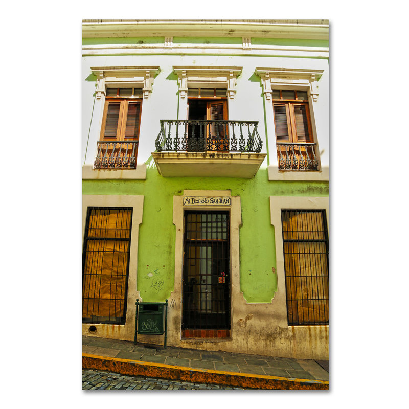 « old san juan 5 », reproduction de photo sur toile tendue, H 47 po x l 30 po x P 2 po