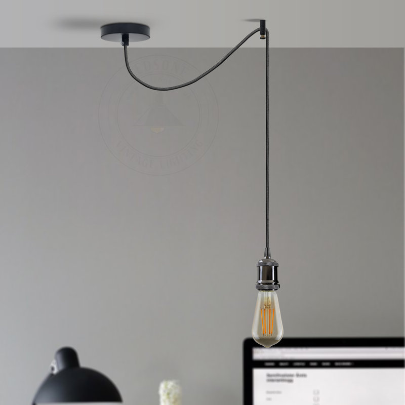 Roseta 1 - Light Single Pendant, Yes, Shiny Black