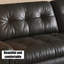 Canapé modulaire noir en cuir véritable