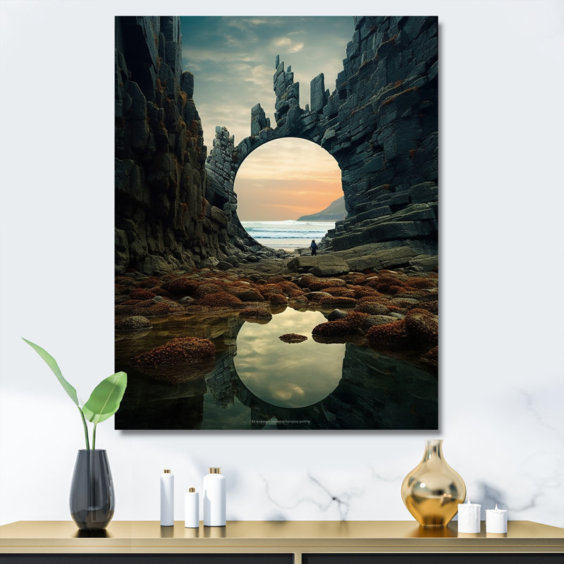 «Mind-Blowing», art mural surréalisme, Toile tendue, H 20 po x l 12 po x P 1 po