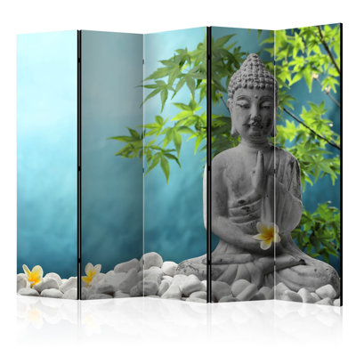 Colmar-Berg 172cm H Solid Wood Folding Room Divider