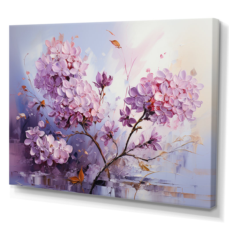 Charme mauve lilas mauve, Toile tendue, H 34 po x l 44 po x P 1,5 po