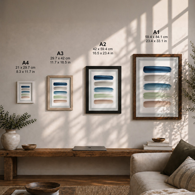 Stacked Colour Study Minimalist - Print, Unframed, A3 - 42.0 x 29.7 cm
