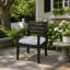 Chaises de jardin avec coussin, ensemble de 2, gris foncé et gris pâle