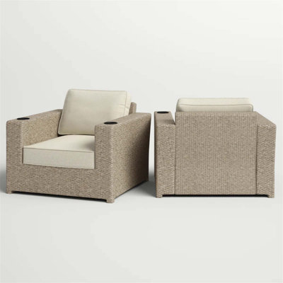 Fauteuil club en osier