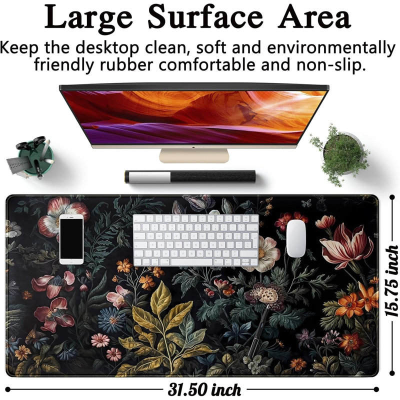 Tapis de bureau Floral