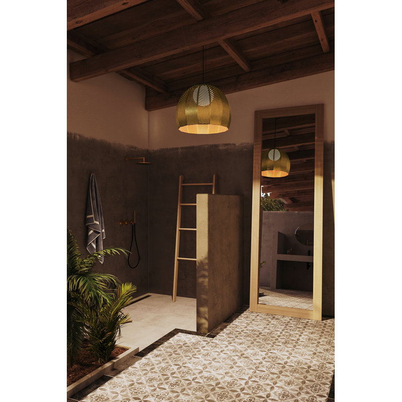 Amicus 1 - Light Pendant, 10.25" H x 12" W x 12" D, Dark Stained Walnut Finish, 2700K - Warm White LED