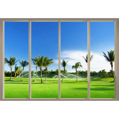 Paysage tropical avec palmiers