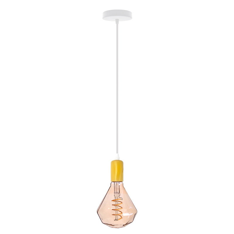 Lougens 1 - Light Yellow Single Pendant