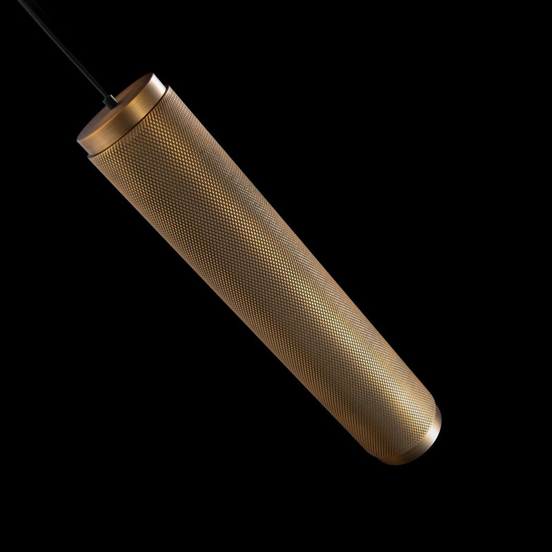 Burning Man 1 - Light LED Pendant, Brass