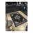 Black Traditional Checkered Floral Woven Base Washable Carpet-1701048479