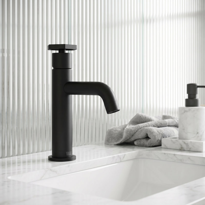 Ruxton 8" H Single Handle Single Hole Bathroom Faucet, Matte Black
