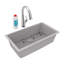 Évier de cuisine avec robinet encastrable 33 po x 18-7 / 16 po x 9-7 / 16 po-69180443
