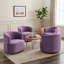 Fauteuil demi-tonneau pivotant en velours Tybias-1477449440