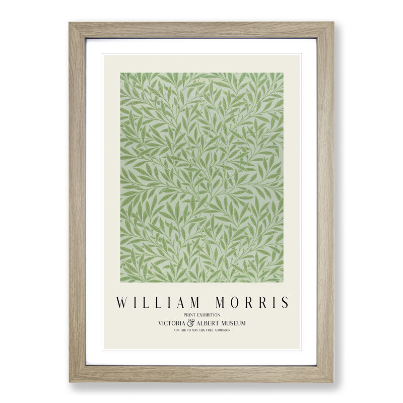 Willow Pattern Vol.2 Print by William Morris - Framed Print, Oak, 65cm H x 48cm W x 2cm D