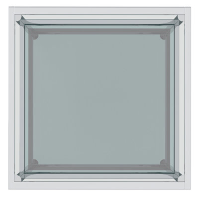 Grande table basse carrée Charles en argent