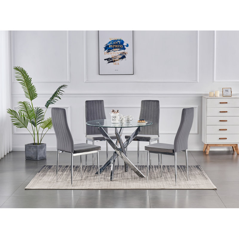 4 - Person Dining Set, Grey