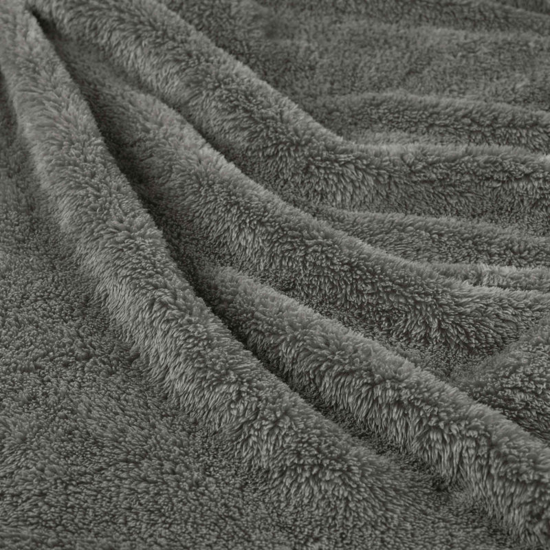 Couverture en molleton moelleux Nile Mills, Argent argent, Throw XL