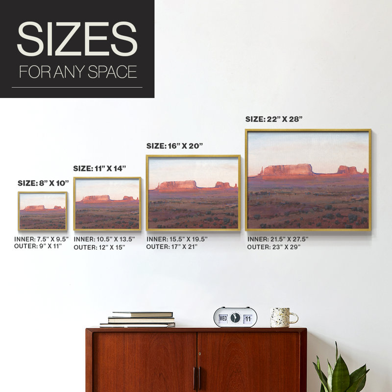Red Rocks at Dusk I - Impression encadrée - Restickable, H 11 po x l 14 po