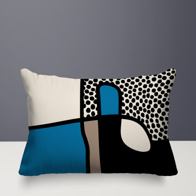 Jai Abstract Reversible Indoor/Outdoor Lumbar Pillow