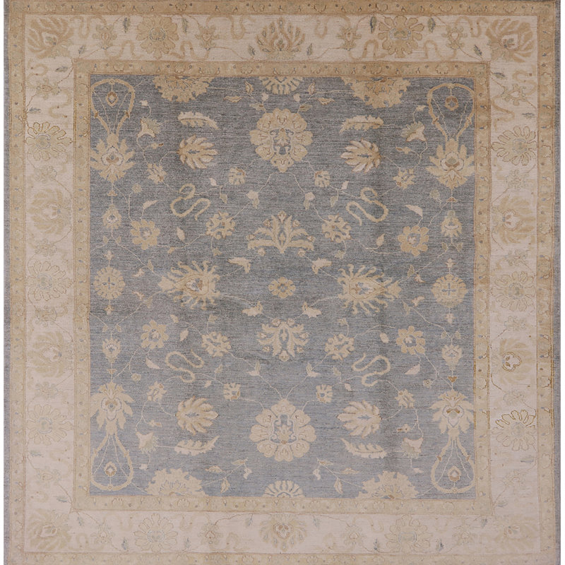 Tapis oriental bleu / brun Mads, Carré 4 pi