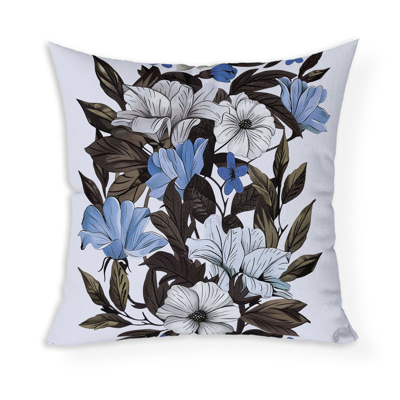 Coussin Divine, H 16 po x l 16 po, Bleu / Vert