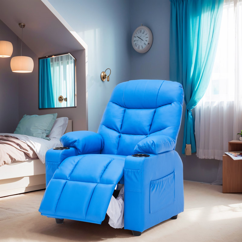 Fauteuil inclinable pour enfants Bartruff, Bleu