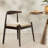 Weave Dining Chairs Set of 2, Mid-Century Modern Kitchen Chair with Solid Oak Frame & Handwoven Seat for Living Dining Room-2078615940-2078615946