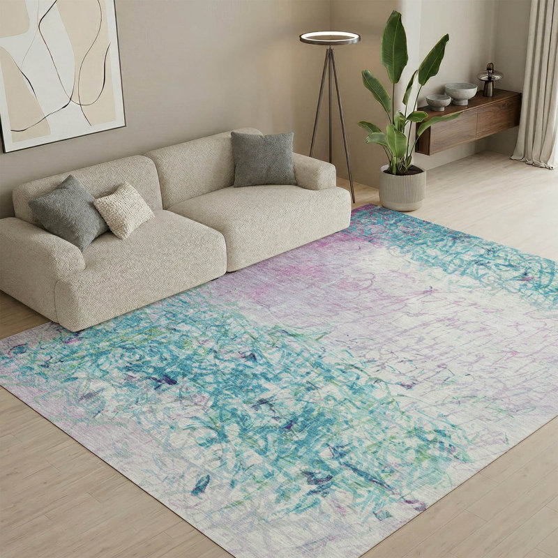 Tapis décontracté de qualité supérieure Mayfield AMF2449, Sarcelle, 10 pi x 14 pi