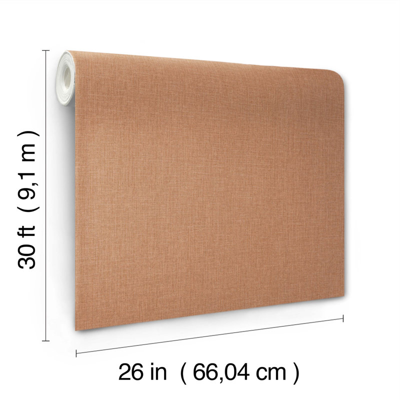 Papier peint Su Tela, L 30 pi x l 26 po, Châtaigne