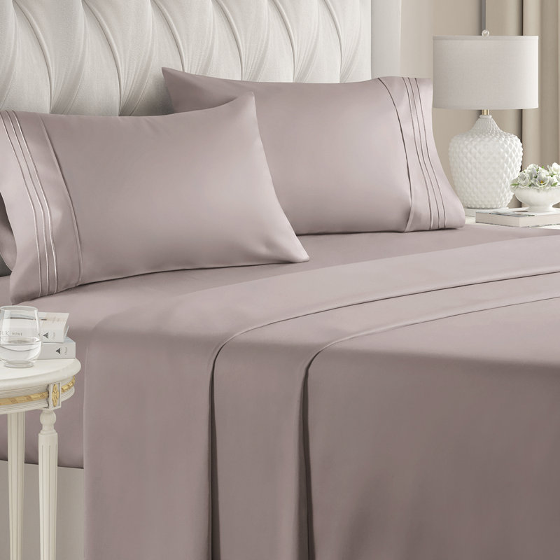 Premium Cooling, Soft & Wrinkle Free Sheet Set - Ultra Soft & Premium Hotel Luxury Bed Sheet Set, Thistle Purple