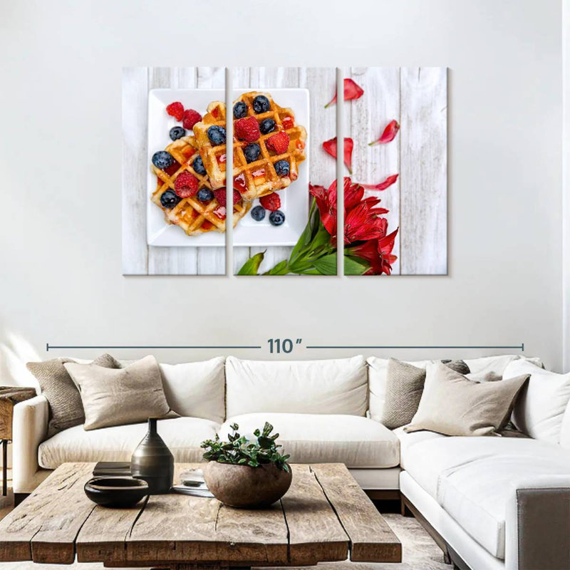 Yarlin Berry Waffles, 48" H x 74" W