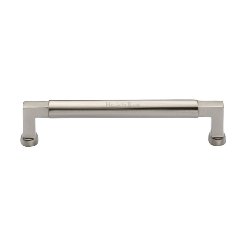 Heritage Brass Heritage Cabinet Pull Bauhaus Design, Satin Nickel, 16cm H x 16cm W x 17.6cm D
