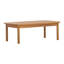 Ensemble de canapés d'extérieur 4 pièces avec structure en bois d'acacia d'aspect teck, panneaux de corde beige et coussins crème