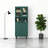 Tempered Glass Door Tall Bookcase - 23.62"L×13.78"D×63"H White Mdf, 4-Door, Adjustable Shelves, For Living Room/Bedroom/Office，Green-787230419