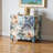 Zala Natural Motif 3-Drawer Storage Cabinet with Gold Knobs End Table