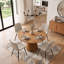 Ensemble de salle à manger 47,24 "pour 4 à 6 personnes avec guéridon cannelé et chaises rembourrées-820063356-820063359