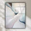 Art mural beige minimaliste, décor abstrait en verre trempé-2129382671