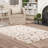 Pipers Contemporary Shag Performance Cream/Beige Rug-1533279699