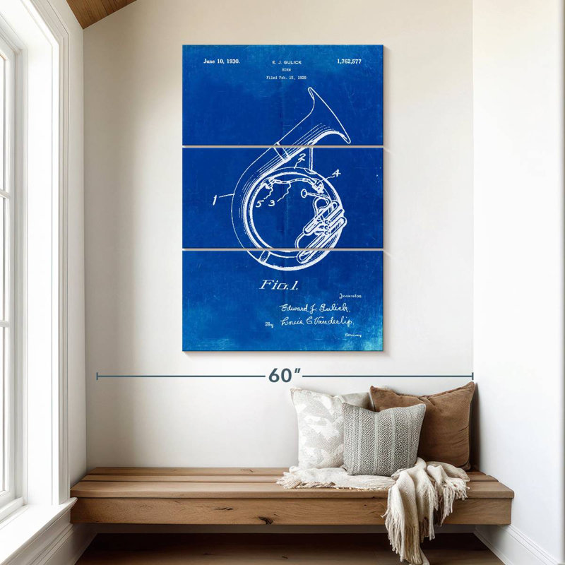 Affiche «Faped Blueprint Sousaphone Laelle», H 50 po x l 32 po