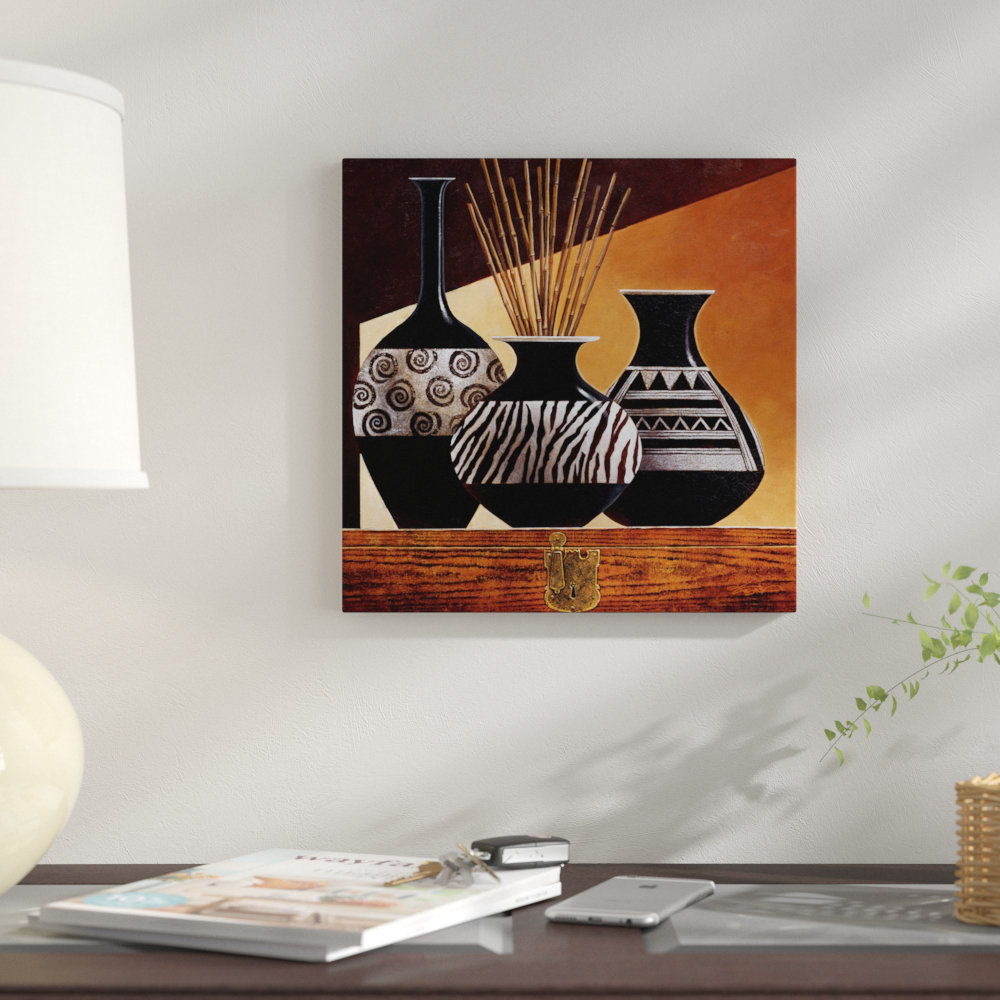 Patterns In Ebony I by Keith Mallett - Gallery-Wrapped Canvas Giclee Print East Urban Home 