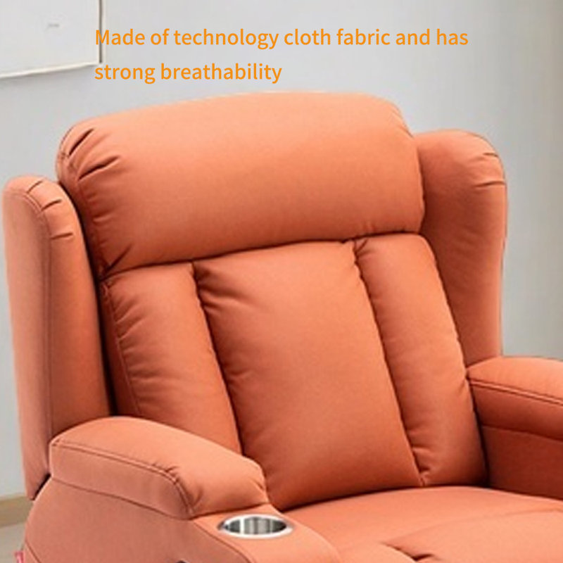 An ergonomic and comfortable lounge chair, Grapefruit Red Leathaire 