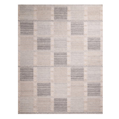 Hand Knotted Wool Geometric Area Rug