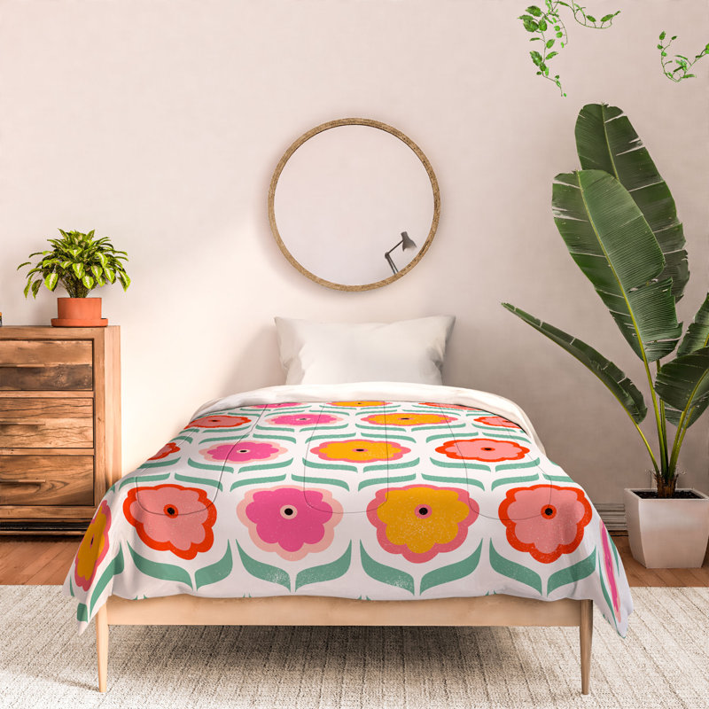 Showmemars Cotton Channel Geometric Shapes Comforter, Twin Comforter