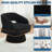Modern 360° Swivel Barrel Accent Chair, Upholstered Armchair with Striped Backrest-1349793269