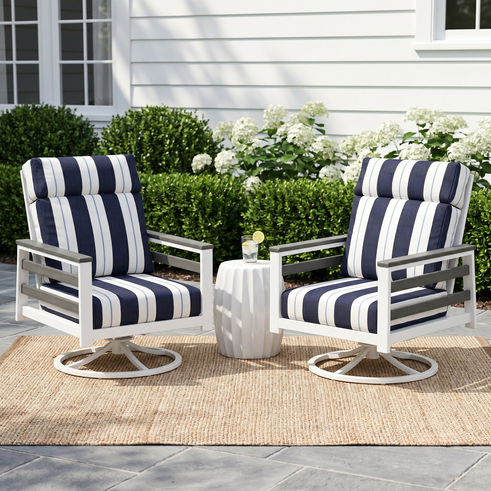 Townsend Sunbrella® Swivel Patio Lounge Chair, Brown