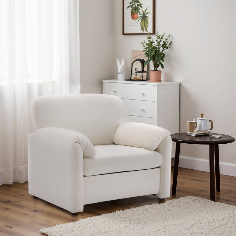 Fauteuil avec canapé simple pour le salon, Gris chenille