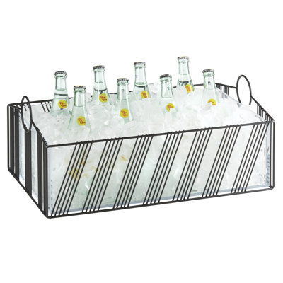 Boîtier de glace Portland avec plateau transparent noir