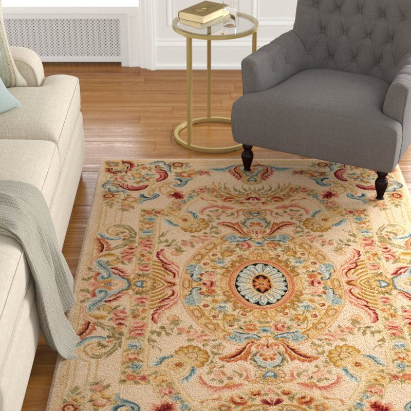 Priscila Hand Tufted Wool Oriental Rug, Rectangle 10' x 14'