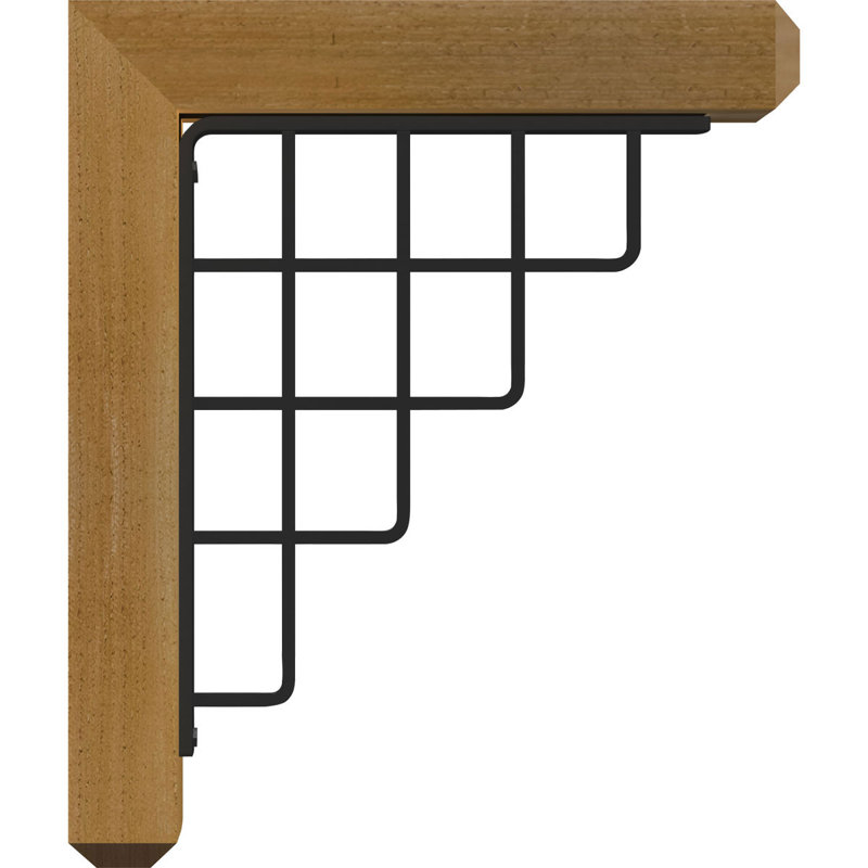 Support simple Ironcrest de 4 po Diane, H 23 po x P 20 po, Cèdre rouge de l'Ouest l 3 1/2 po x T 4 po (lisse